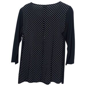 Talbots Womens Polka Dot Back Shirt
